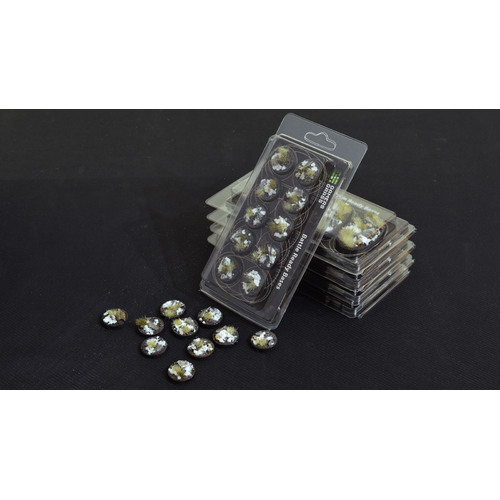 Gamers Grass Battle Ready Bases Winter Round 25mm (x10)