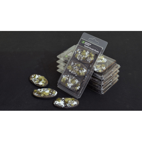 Gamers Grass Battle Ready Bases Winter Oval 75mm (x3)