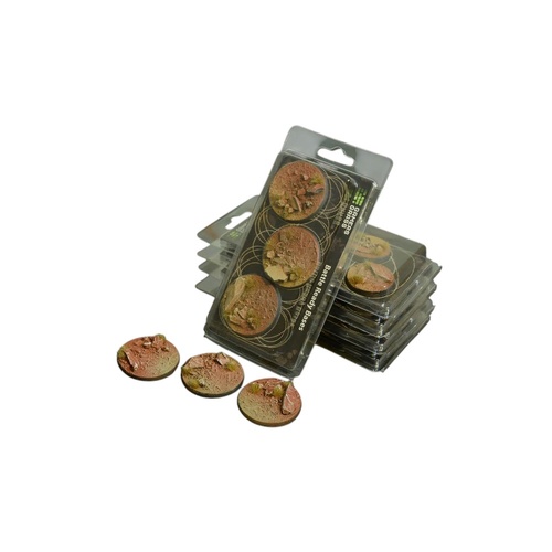 Gamers Grass - Battle Ready Bases - Badlands - Round 50mm (x3)