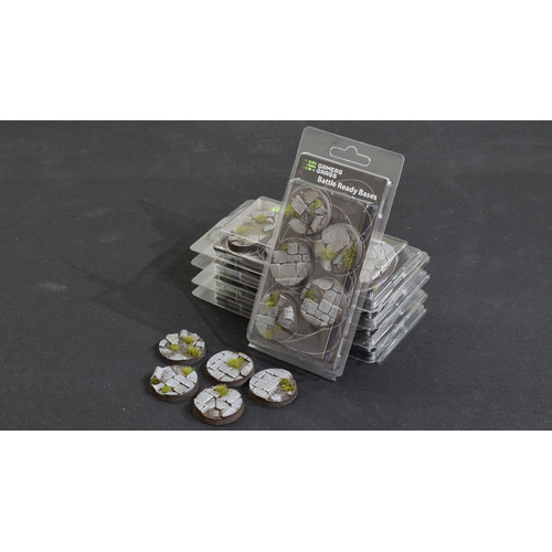 Gamers Grass Battle Ready Bases Temple Round 40mm (x5)
