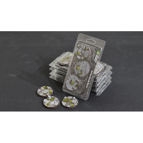 Gamers Grass Battle Ready Bases Temple Round 50mm (x3)
