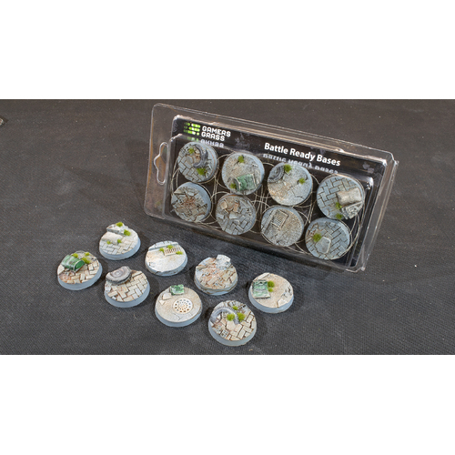 Gamers Grass Battle Ready Bases Urban Warfare Bases 32mm (x8)