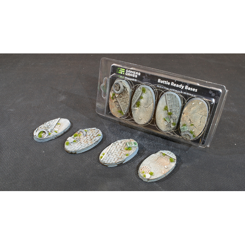 Gamers Grass Battle Ready Bases Urban Warfare Oval 60mm (x4)