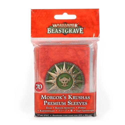 Warhammer Underworlds: Beastgrave: Morgok's Krushas Premium Sleeves