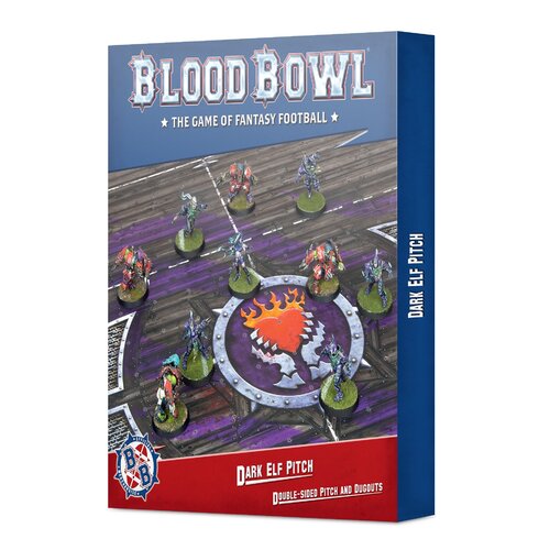 Blood Bowl: Dark Elf Team Double-sided Pitch and Dugouts Set