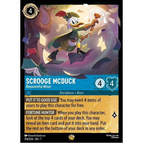 Scrooge McDuck - Resourceful Miser (154) FOIL - ARC