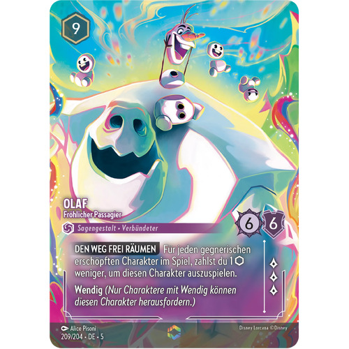 Olaf - Happy Passenger  (Enchanted) (209) FOIL - SHS
