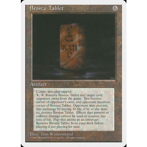 Bronze Tablet - 4ED