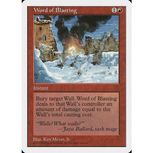 Word of Blasting - 5ED