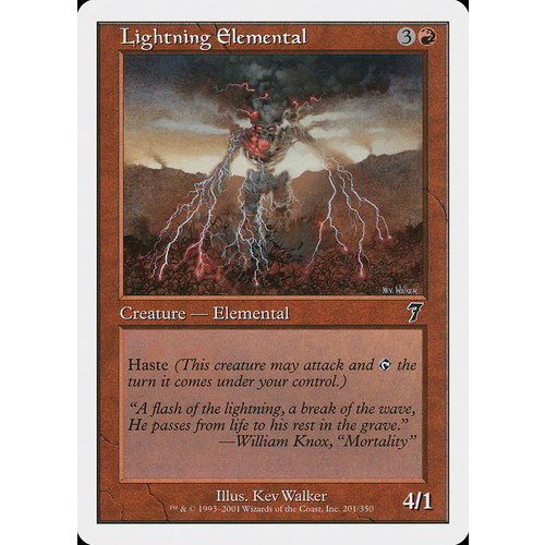 Lightning Elemental FOIL - 7ED