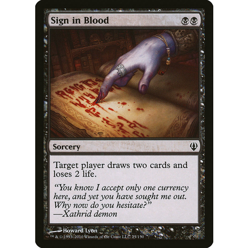 Sign in Blood - ARC