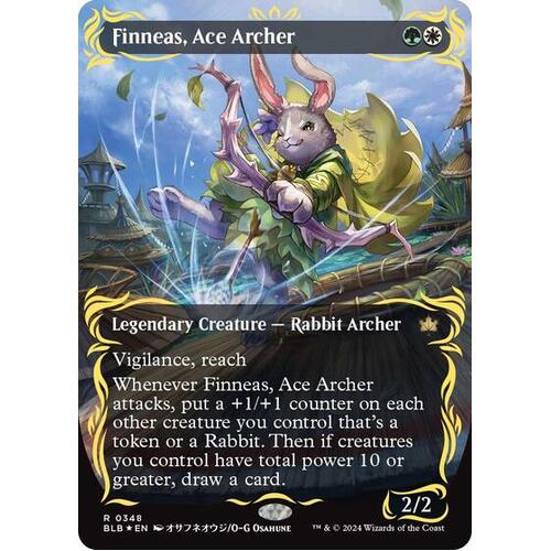 Finneas, Ace Archer (Borderless) (Raised Foil) FOIL - BLB