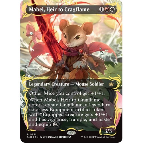 Mabel, Heir to Cragflame (Borderless) (Raised Foil) FOIL - BLB