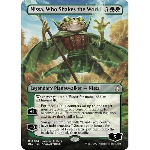 Nissa, Who Shakes the World (Borderless) FOIL - BLC