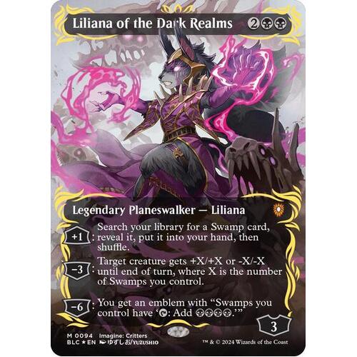 Liliana of the Dark Realms (Borderless) (Raised Foil) FOIL - BLC