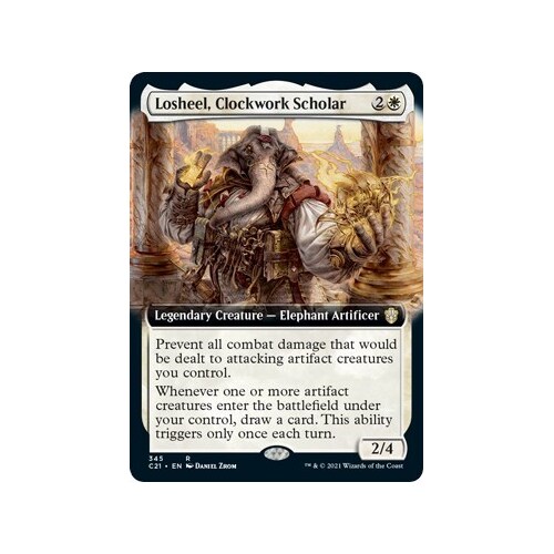 Losheel, Clockwork Scholar (Extended Art) - C21