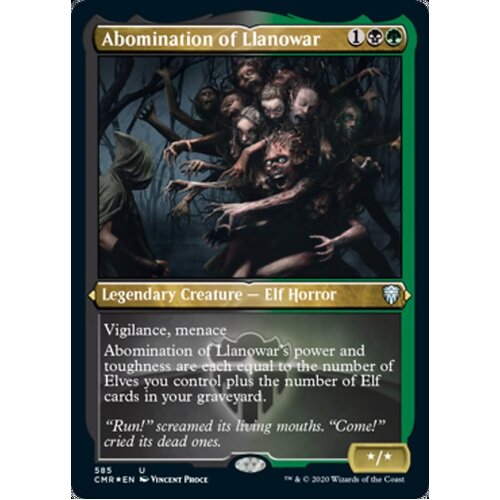 Abomination of Llanowar (Etched) FOIL - CMR