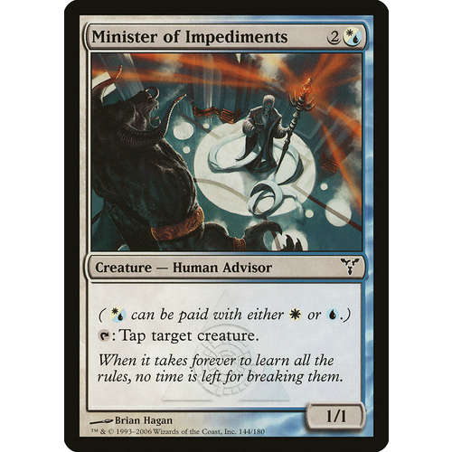 Minister of Impediments FOIL - DIS