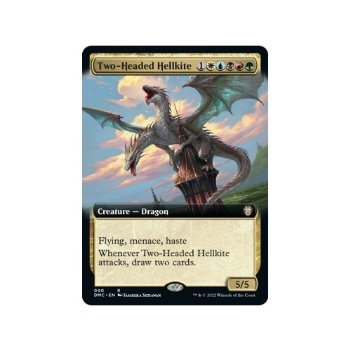 Two-Headed Hellkite (Extended Art) - DMC