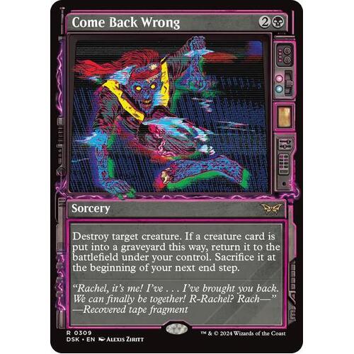 Come Back Wrong (Showcase) FOIL - DSK