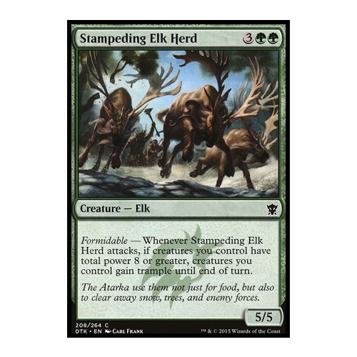 Stampeding Elk Herd FOIL - DTK