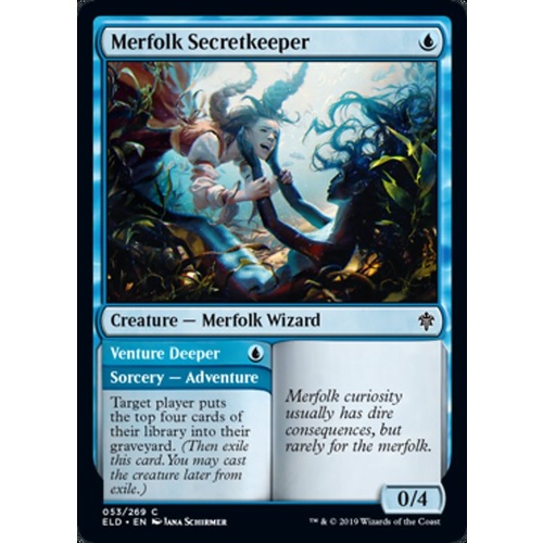 Merfolk Secretkeeper // Venture Deeper FOIL - ELD