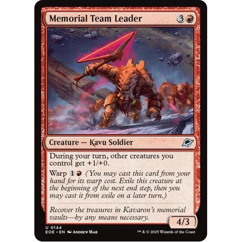 Memorial Team Leader - EOE