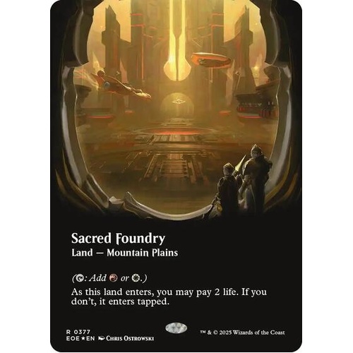 Sacred Foundry (Borderless) (Galaxy Foil) FOIL - EOE