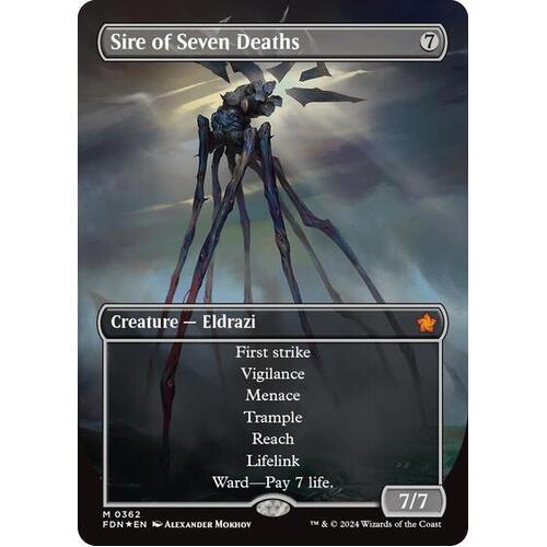 Sire of Seven Deaths (Borderless) (Mana Foil) FOIL - FDN