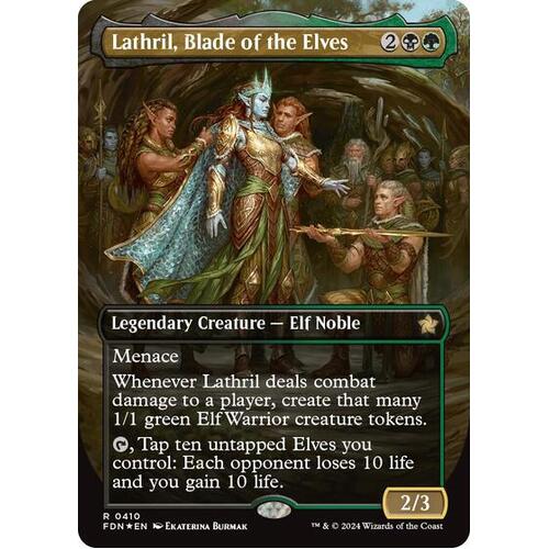 Lathril, Blade of the Elves (Borderless) (Mana Foil) FOIL - FDN