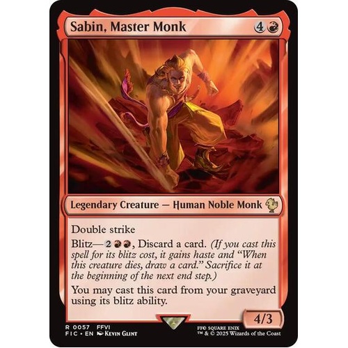 Sabin, Master Monk - FIC