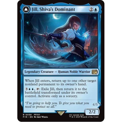 final fantasy mtg jill Jill, Shiva's Dominant // Shiva, Warden of Ice [58] [FINAL FANTASY] [Foil]   Face to Face Games