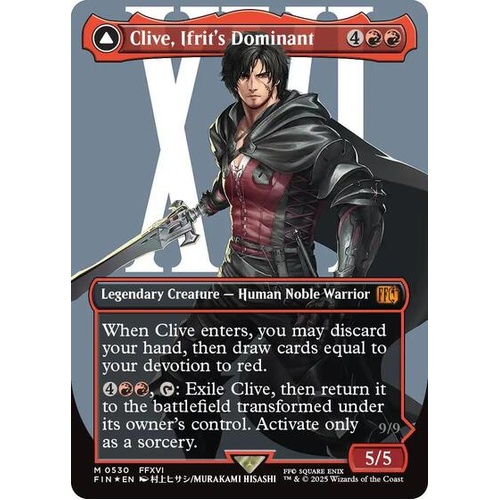 Clive, Ifrit's Dominant (Borderless) (Surge Foil) (0530) FOIL - FIN