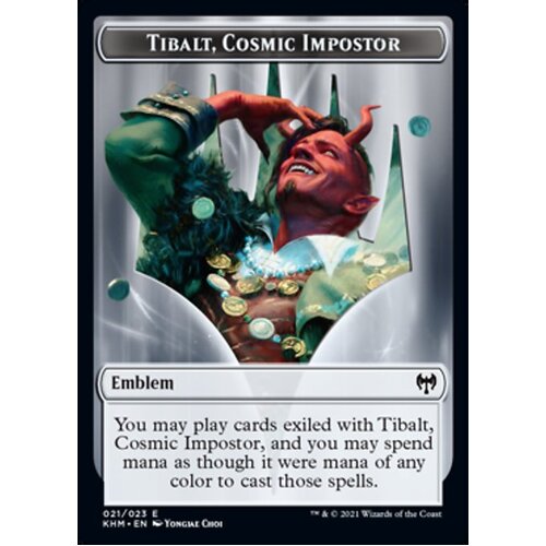1 x Tibalt, Cosmic Imposter Emblem Token - KHM