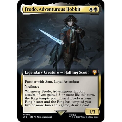 mtg frodo card Frodo, Adventurous Hobbit (Extended Art) - LTC