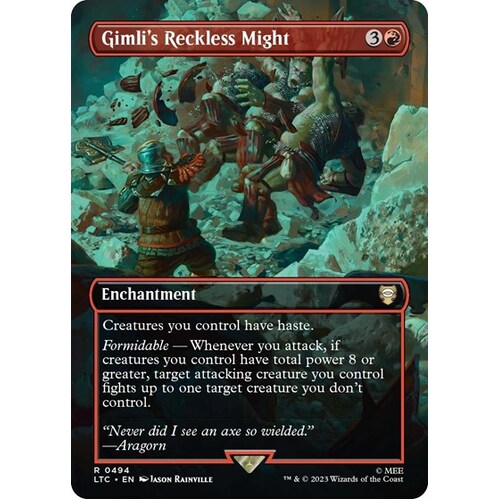 Gimli's Reckless Might (Borderless) FOIL - LTC