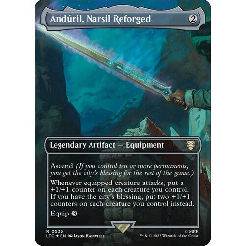 Anduril, Narsil Reforged (Borderless) (Surge Foil) FOIL - LTC