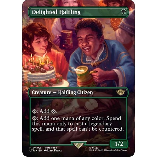 Delighted Halfling (Borderless) (0402) - LTR