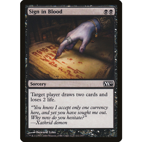 Sign in Blood - M10