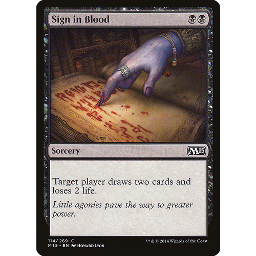 Sign in Blood - M15