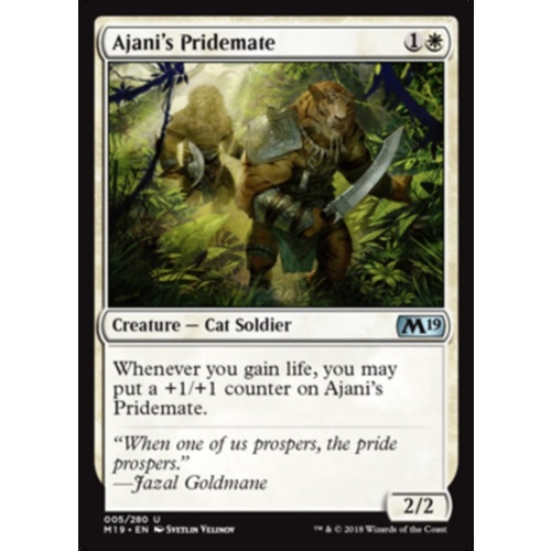 Ajani's Pridemate FOIL - M19