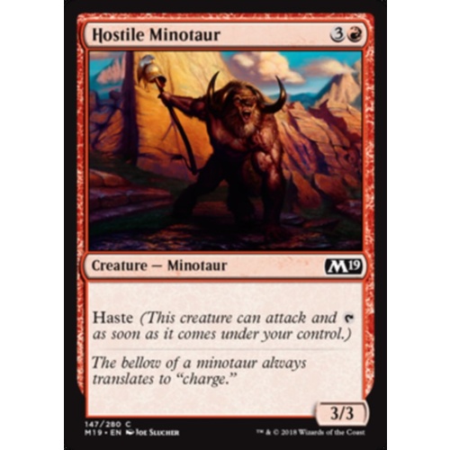 Hostile Minotaur FOIL - M19