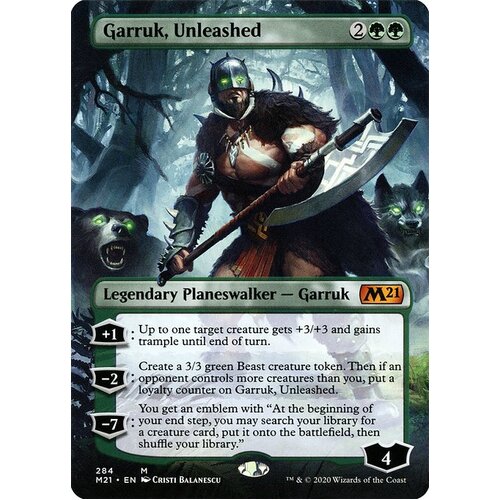 Garruk, Unleashed (Borderless Alternate Art) - M21