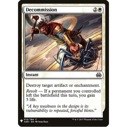 Decommission - MB1
