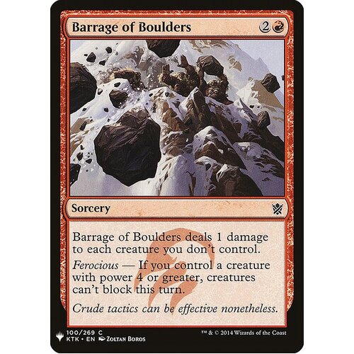 Barrage of Boulders - MB1