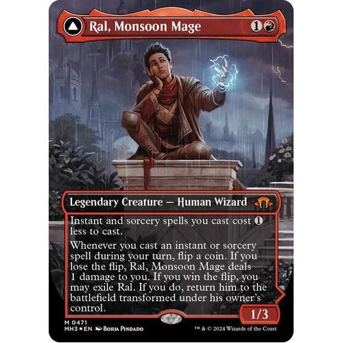 Ral, Monsoon Mage (Borderless) (Textured Foil) FOIL - MH3