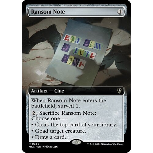 Ransom Note (0358) (Extended Art) - MKC