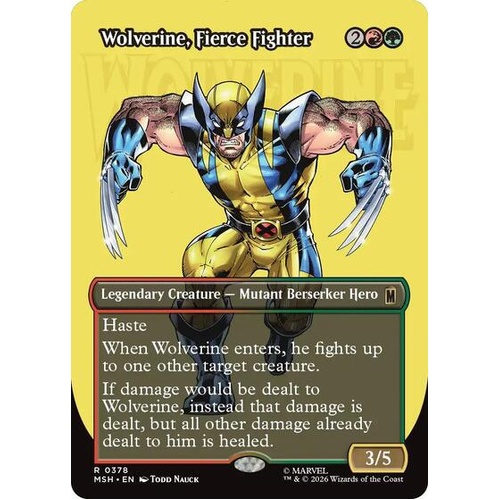 Wolverine, Fierce Fighter (Borderless) - MSH