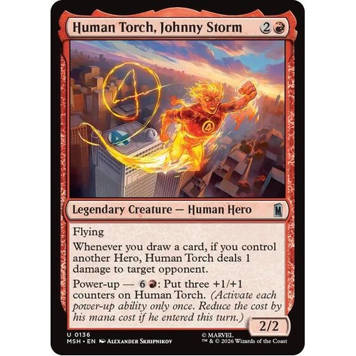 Human Torch, Johnny Storm FOIL - MSH