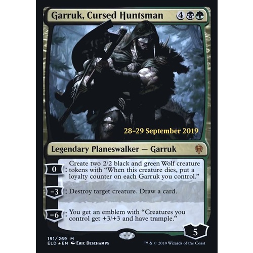Garruk, Cursed Huntsman (Prerelease) FOIL - ELD